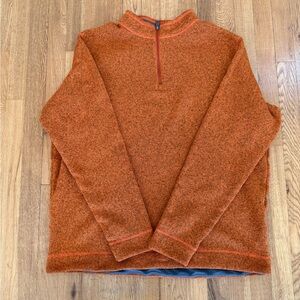 Peter Millar Men's Rust Q-Zip Sweater